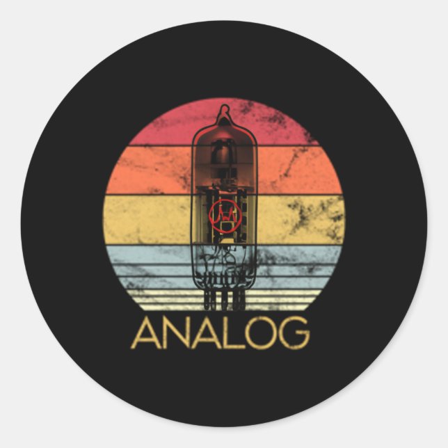Vakuumröhre analoge Audioleistung Amp Hi-Fi oder G Runder Aufkleber (Vorderseite)