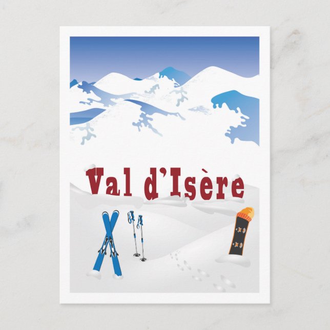 Val d’Isere, die französischen Alpen, Postkarte (Vorderseite)