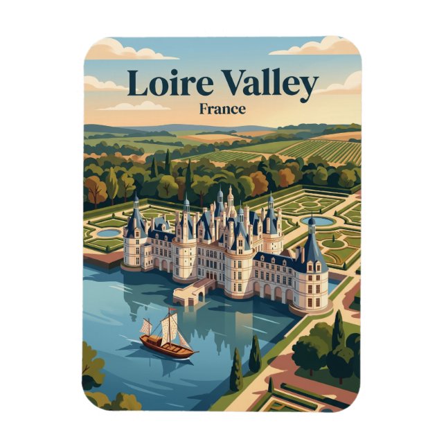 Val de Loire Frankreich Magnet (Vertikal)