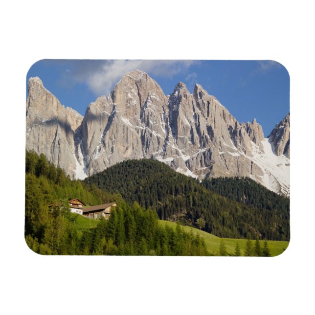 Val di Funes, Villnosstal, Dolomiten, Italien Magnet (Horizontal)