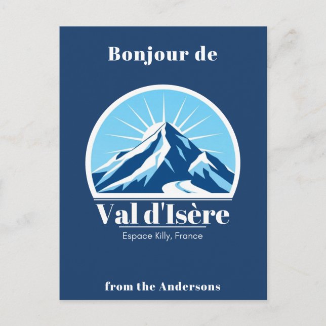 Val d'Isère France bleu savoie Carte postale (Devant)