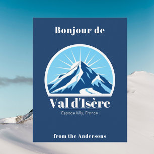 Val d'Isère Frankreich Savoien blau Postkarte