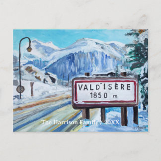Val d'Isère Skigebiet individuelle Postkarte