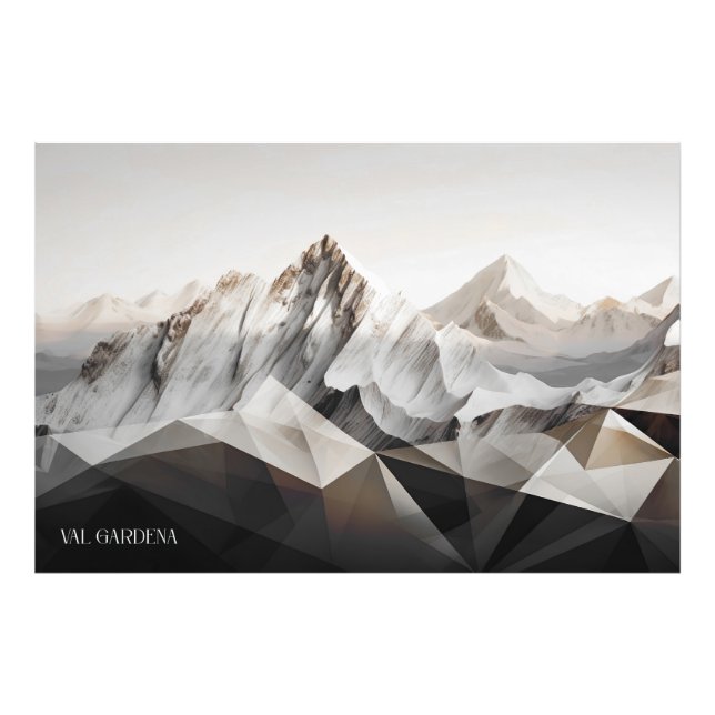 Val Gardena Sunrise Foto Print (Vorne)