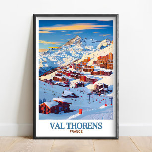 Val Thorens Druck - Val Thorens Skigebiet Kunst Poster