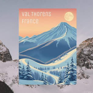 Val Thorens France vacances ski moderne Carte post