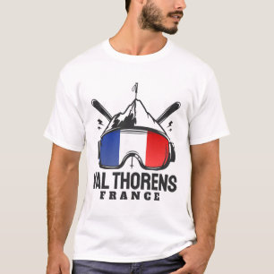 Val Thorens Frankreich Skigebiet Retro Skifahren T-Shirt