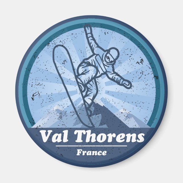 Val Thorens Skistation - Snowboard Magnet (Vorne)