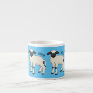 Valais Blacknose sheep cartoon illustration Espressotasse