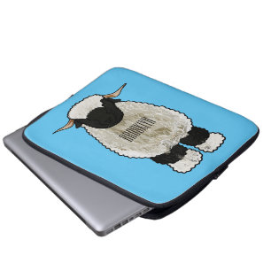 Valais Blacknose sheep cartoon illustration Laptopschutzhülle