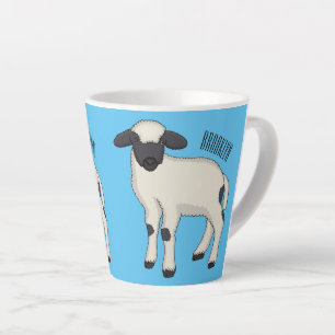 Valais Blacknose sheep cartoon illustration Milchtasse