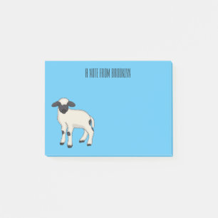 Valais Blacknose sheep cartoon illustration Post-it Klebezettel
