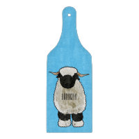 Valais Blacknose sheep cartoon illustration