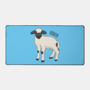 Valais Blacknose sheep cartoon illustration Schreibtischunterlage