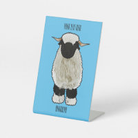 Valais Blacknose sheep cartoon illustration