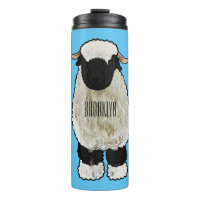 Valais Blacknose sheep cartoon illustration