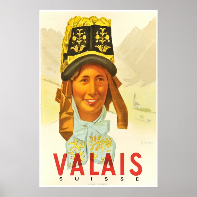 Valais, Suisse, Suisse, Affiche de ski (Devant)