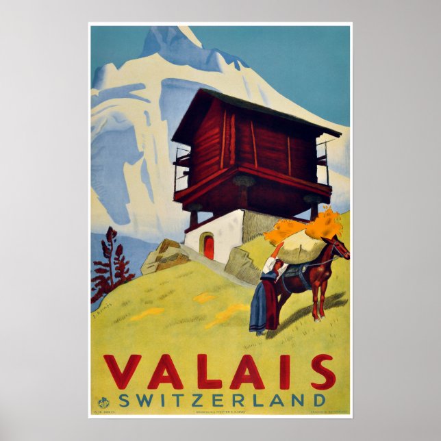 Valais,Switzerland,Suisse,Ski Poster (Vorne)