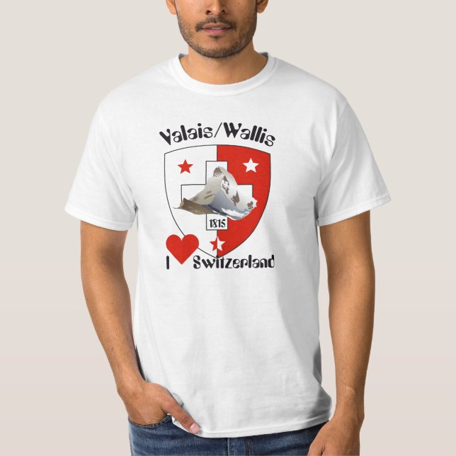 Valais / Wallis Schweiz-Suisse T-Shirt (Vorderseite)