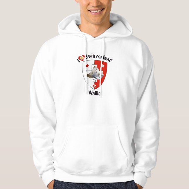 Valais / Wallis Schweiz-Suisse T-Shirt Hoodie (Vorderseite)