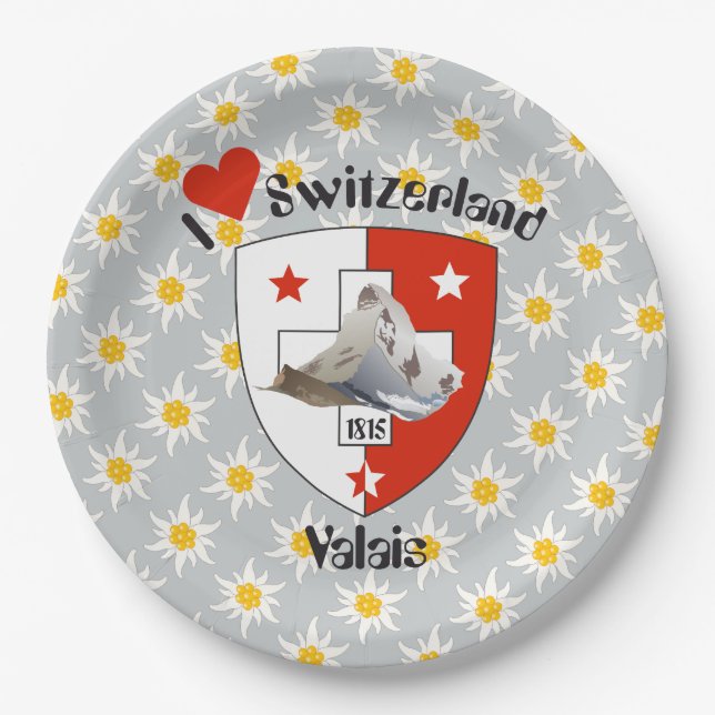 Valais - Wallis - Suisse - Schweiz Teller (Vorderseite)