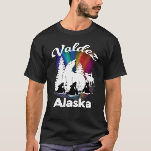 Valdez Alaska Aurora Borealis Eisbär Orca Elch T-Shirt