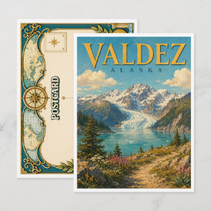 Valdez Alaska Prince William GeoSaga Postkarte