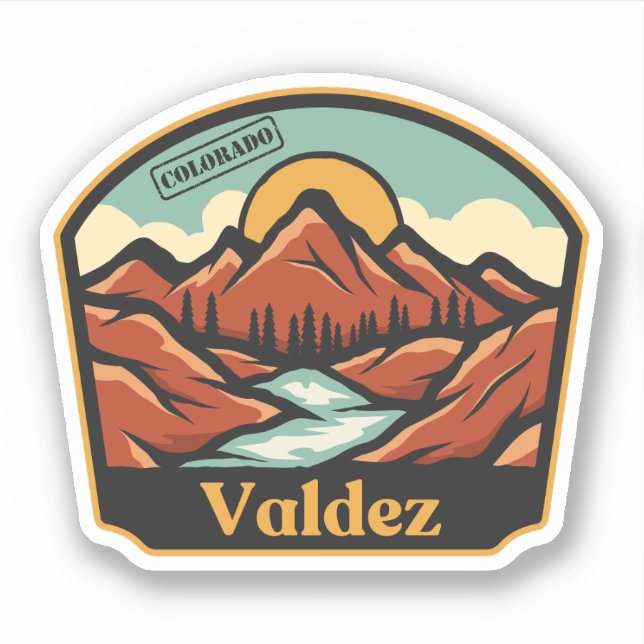 Valdez, Colorado-Aufkleber Aufkleber (Vorderseite)