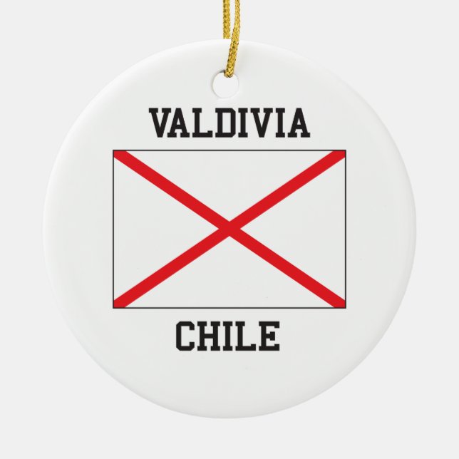 Valdivia Chile Keramik Ornament (Vorne)