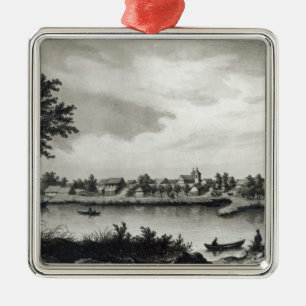 Valdivia, 'von der Geschichte von Chile'engraved Ornament Aus Metall