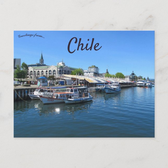 Valdivia Waterfront im Chile Postkarte (Vorderseite)
