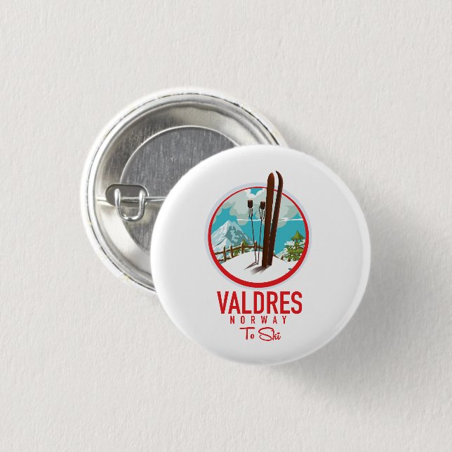 Valdres Ski Logo Button (Vorne & Hinten)