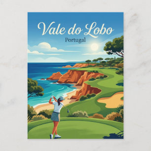 Vale do Lobo Portugal, Golfspieler Postkarte