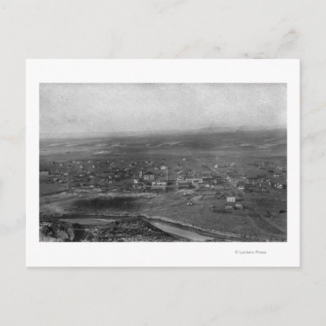 Vale, Oregon Birds Augen Ansicht Städtefotografie Postkarte (Vorderseite)