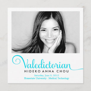 Valedictorian 311 im Türkis-Abschluss Ankündigung