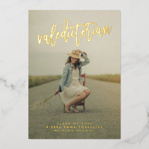 Valedictorian Graduian Foil Invitation