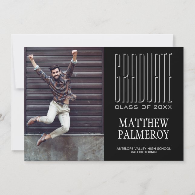 Valedictorian Photo Graduation Faire-part (Devant)