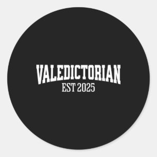 Valedictorianischer Cl von 2025 Graduate Abschluss Runder Aufkleber
