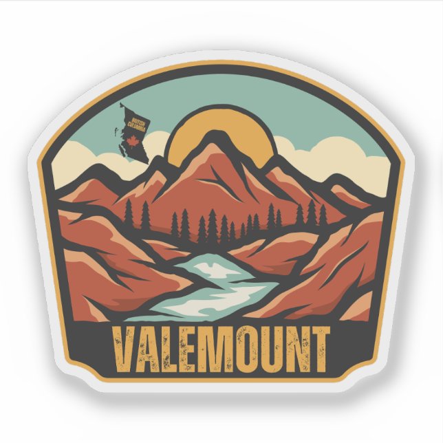 Valemount, British Columbia Aufkleber (Vorderseite)