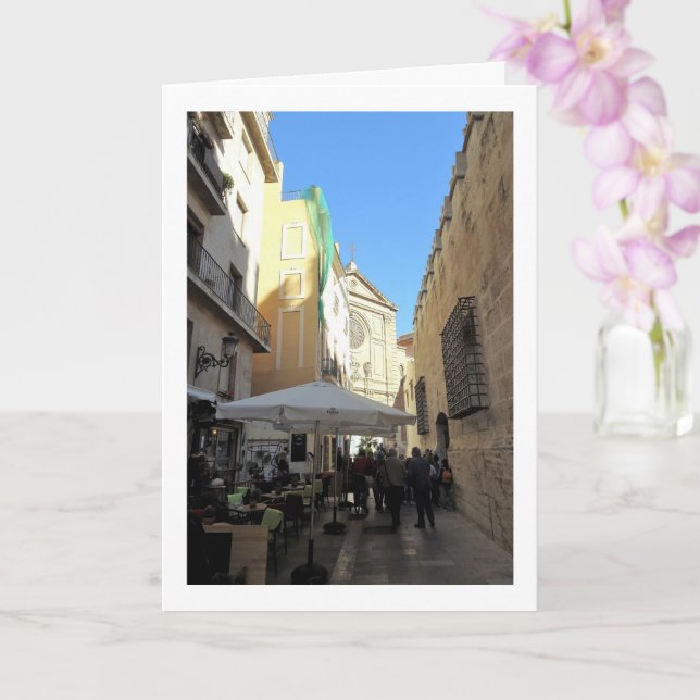 Valencia Café, Valencia Street Portrait, Spanien Karte (Orchidee)