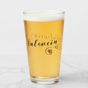 Valencia Flag Herz, Valencia, Spanien Glas