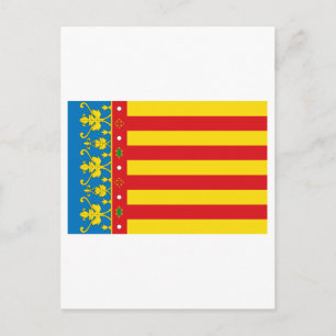 Valencia-Flagge Postkarte