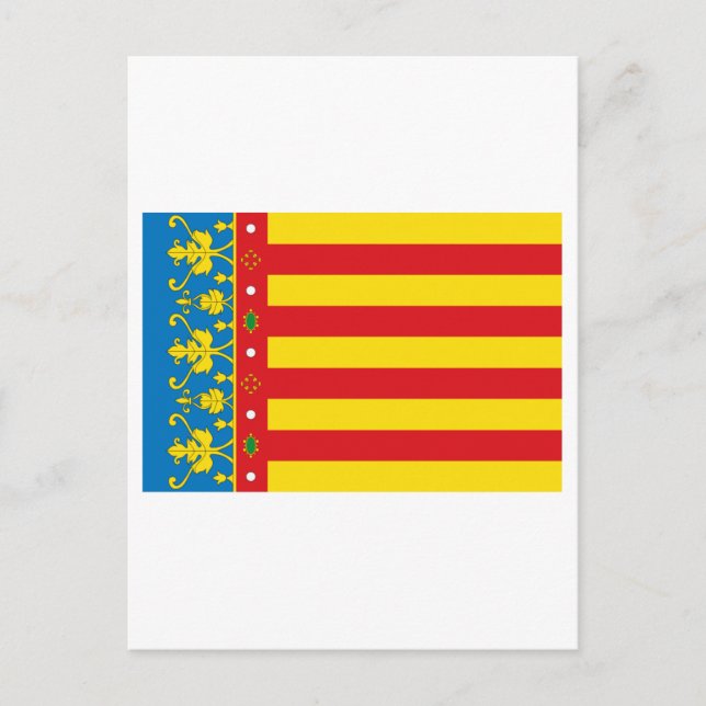 Valencia-Flagge Postkarte (Vorderseite)
