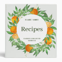 Valencia Orange Recipe Binder