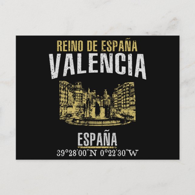 Valencia Postkarte (Vorderseite)