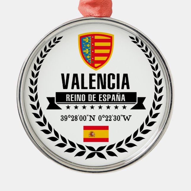 Valencia Silbernes Ornament (Vorne)
