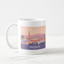 Valencia Spanien Altstadt Pastel Reisen Kaffeetasse