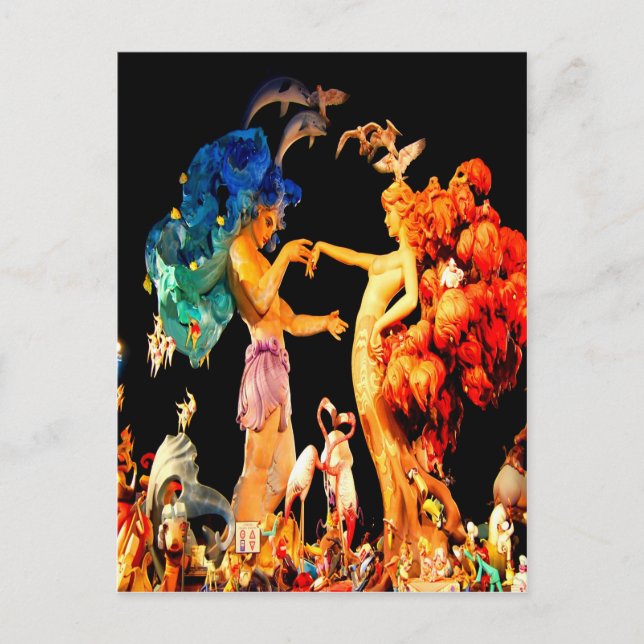 Valencia Spanien falla nou campanar Postkarte (Vorderseite)