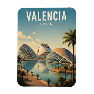 Valencia Spanien Mittelmeer Küste Altstadt Reise Magnet