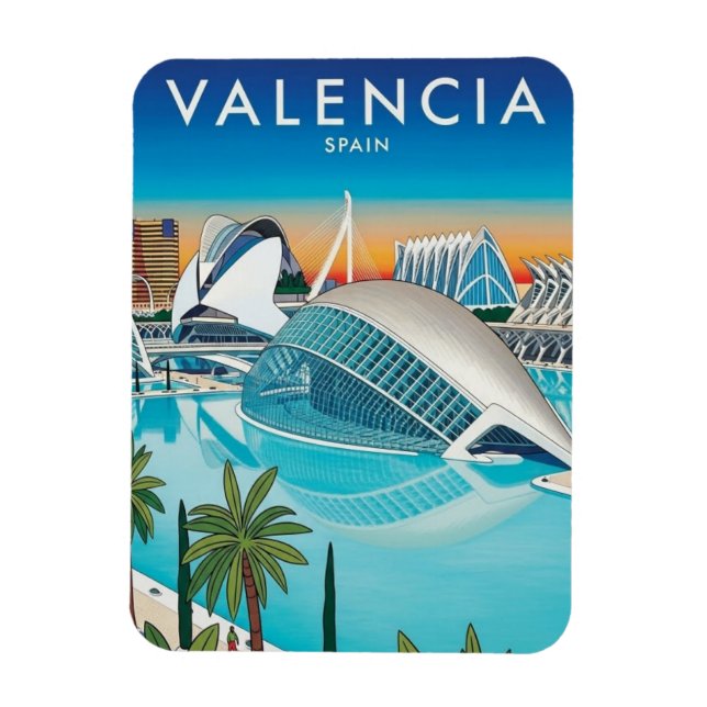 Valencia Spanien Reise Magnet (Vertikal)
